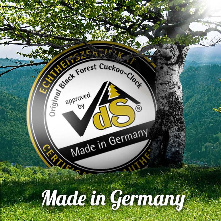 VDS Zertifikat für original Schwarzwälder Kuckucksuhren