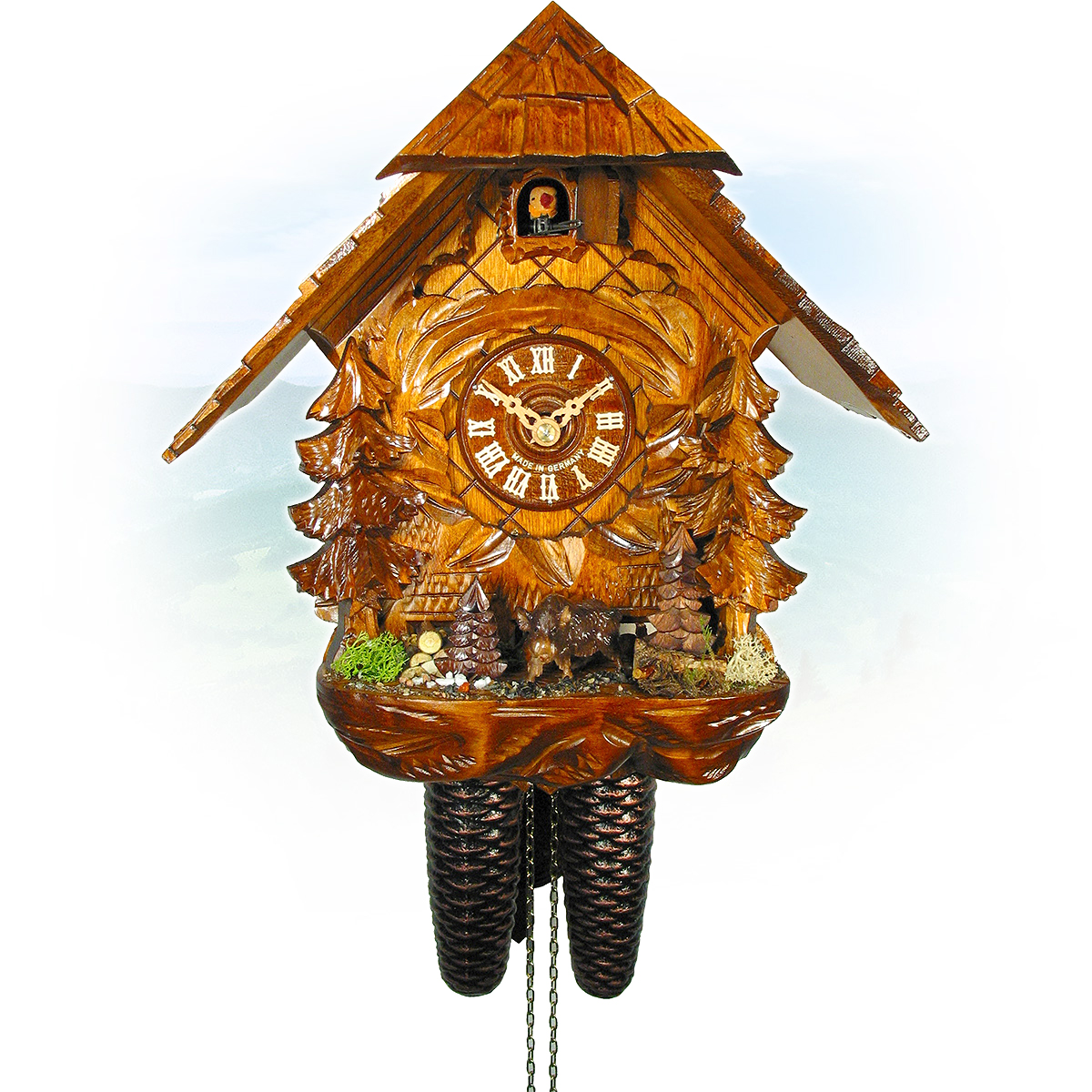 Black Forest Cuckoo Clock 8-Day The Wild Boar NEW 