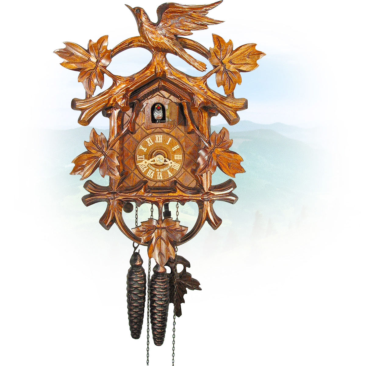 Cuckoo Clock Dial Wood 6 cm or 2 3/8" Made in Germany 